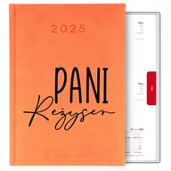 Notesy i bloczki - KALENDARZ PLANER POMARAŃCZOWY TERMINARZ A5 2025 PREZENT DLA PANI REŻYSER WZ - miniaturka - grafika 1