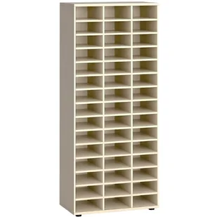 Regał sortujący PRIMO WOOD, 1781 x 800 x 420 mm, 45 przegród, brzoza - Regały biurowe - miniaturka - grafika 1