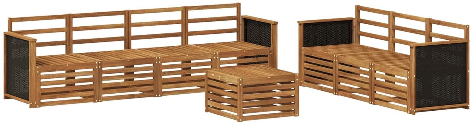 vidaXL Zestawy sof 8 pcs Lite Drewno Akacji