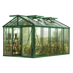 GFP szklarnia Diamas 23 Light 235x385 cm - grube panele poliwęglanowe ok. 12 mm - kolor: zielony - Szklarnie ogrodowe - miniaturka - grafika 1