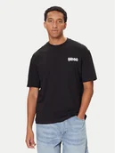 Koszulki męskie - HUGO T-Shirt Nyrotee 50549769 Czarny Loose Fit - miniaturka - grafika 1