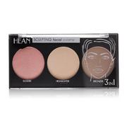 Bronzery i konturowanie twarzy - HEAN SCULPTING FACIAL PALETTE Paletka do modelowania twarzy 3 kolory - - miniaturka - grafika 1