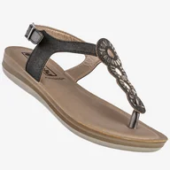 Klapki i japonki damskie - Japonki Damskie Ekoskóra Buty Na Wiosnę Lato Czarne Inblu BA000006 Czarny 36 - miniaturka - grafika 1