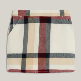 Spódniczka młodzieżowa dziewczęca Tommy Hilfiger KG0KG07424-YBI 140 cm Biała (8720644043851) - Sukienki i spódniczki dla dziewczynek - miniaturka - grafika 1