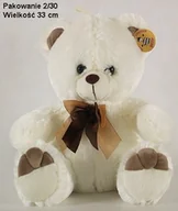 Maskotki i pluszaki - Deef Pluszak Miś z Kokardą Siedzący 29cm 02971 - miniaturka - grafika 1