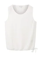 Koszulki i topy damskie - TOM TAILOR Damski top, 10315 - Whisper White, XS - miniaturka - grafika 1