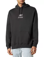 Bluzy męskie - Lee Logo Loose Hoodie Męska bluza z kapturem, Ammonite, XL - miniaturka - grafika 1