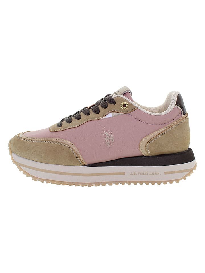 U.S. Polo Assn. Sneakersy w kolorze jasnoróżowo-beżowym