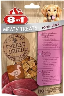 8in1 Przysmak 8in1 Meaty Treats Freeze Dried Kaczka Przysmaki liofilizowane dla psa op 50g - Przysmaki dla psów - miniaturka - grafika 1