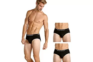 Emporio Armani Męskie bawełniane figi, 3-pak, Czarny, XL - Majtki damskie - miniaturka - grafika 1