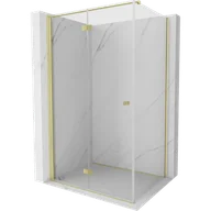 Kabiny prysznicowe - Mexen Mist-F kabina prysznicowa składana lewa 120 x 100 cm, transparent, złota szczotkowana - 8A6T-120-100-55-00-L - miniaturka - grafika 1