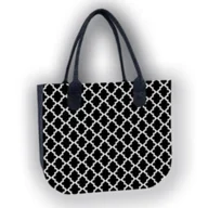 Torebki damskie - Duża Damska Torba Filcowa na ramię w kratkę Lady Maroco - miniaturka - grafika 1