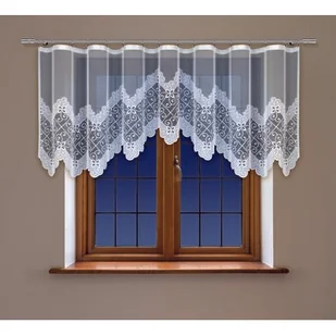 Firana gotowa 90 x 300 cm biała z taśmą marszczącą - Firany - miniaturka - grafika 1