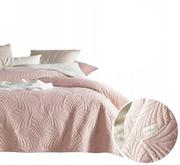 Narzuty - Narzuta na łóżko pikowana 240x260 Feel pudrowy róż - miniaturka - grafika 1