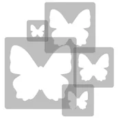 Szablony malarskie - Szablony Malarskie Wielokrotne 5 szt. // Motylki 3 - miniaturka - grafika 1