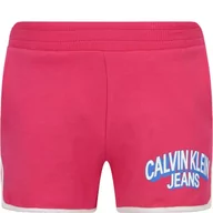 Spodnie i spodenki dla dziewczynek - CALVIN KLEIN JEANS Szorty LOGO GIRLS | Regular Fit - miniaturka - grafika 1