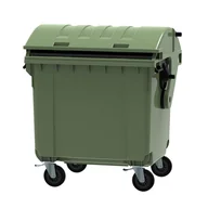 Kosze na śmieci - B2B Partner Plastikowy śmietnik do segregacji odpadu CLE 1100, zielony MGB1100Standard,zel. - miniaturka - grafika 1