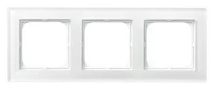 LEDart 3-krotna, pozioma i pionowa - Ospel SONATA R-3RG/31, białe szkło, grubość 6 mm - Klawisze i ramki - miniaturka - grafika 1