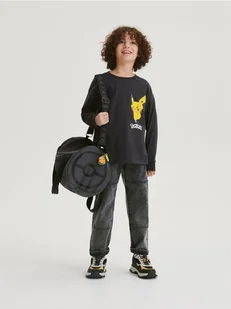 Reserved - Longsleeve oversize Pokémon - ciemnoszary - Koszulki dla chłopców - miniaturka - grafika 1