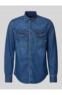 Koszule męskie - Koszula jeansowa z kołnierzykiem typu kent - G-Star Raw - miniaturka - grafika 1