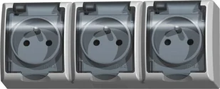 Ospel Ospel Fala - gniazdo potrójne GNH-3HZ/00/d - Gniazdka elektryczne - miniaturka - grafika 1