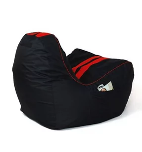 Pufa worek sako FERRARI czarny-czerwony XXL 140x100 - Pufy i podnóżki - miniaturka - grafika 3