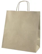 Torby i wózki na zakupy - Torba na zakupy papierowa ekologiczna 39.5x17x34 cm - miniaturka - grafika 1