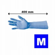 Rękawiczki jednorazowe - Rękawice nitrylowe, Nitriskin ULTRA LONG 400 mm - M - 50 - NIEBIESKIE - miniaturka - grafika 1
