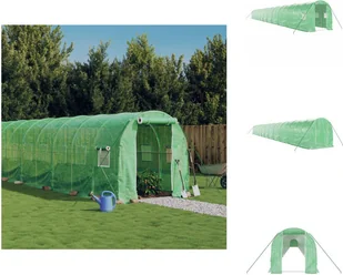 vidaXL Szklarnia z ramą stalową zielona 44 m² 22x2x2 m - Szklarnie - Szklarnie ogrodowe vidaXL Szklarnia z ramą stalową zielona 44 m² 22x2x2 m - Szklarnie - Szklarnie ogrodowe - miniaturka - grafika 1