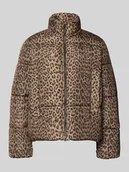 Kurtki damskie - Pikowana kurtka o kroju regular fit ze wzorem na całej powierzchni model ‘PARDA’ - miniaturka - grafika 1