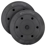 Hantle i ciężarki - MAXXIVA Zestaw obciążników do hantli, 2 x 7,5 kg, cement - miniaturka - grafika 1