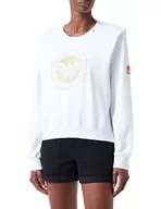 Bluzy damskie - Replay Bluza damska, 001 biały, XXS - miniaturka - grafika 1