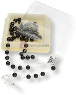 Różańce - Różaniec srebrny AG, próba 925, kamień ONYKS CZARNY - miniaturka - grafika 1