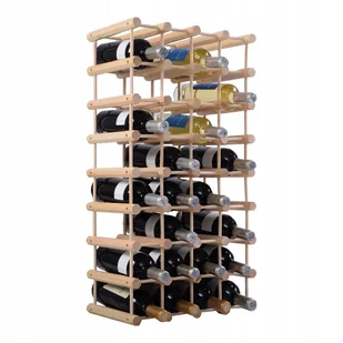 Costway Drewniany regał stojak na wino na 40 butelek HW51154 - Stojaki na wino - miniaturka - grafika 1