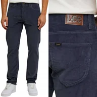 Spodnie męskie - Lee SLIM FIT MVP Extreme Motion Dusty Navy DOPASOWANE SZTRUKSY W36 L34 - miniaturka - grafika 1