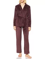 Kurtki damskie - Emporio Armani Shiny Velvet kurtka damska + spodnie, kawa, S - miniaturka - grafika 1