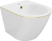 Bidety - Mexen Lena bidet wiszący, biały/złoty linia - 35224805 - miniaturka - grafika 1