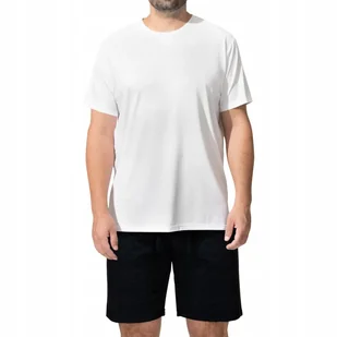 Piżama MĘSKA Bawełniana Biała Krótki Rękaw Spodnie Czarne Do Snu - XXL - Piżamy damskie Piżama MĘSKA Bawełniana Biała Krótki Rękaw Spodnie Czarne Do Snu - XXL - Piżamy damskie - miniaturka - grafika 1