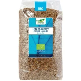 Bio Planet SERIA NIEBIESKA (ryże, kasze, ziarna) LEN BRĄZOWY (SIEMIĘ LNIANE) B - Nasiona na kiełki - miniaturka - grafika 2