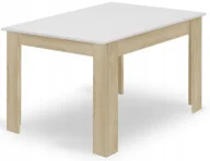 Stoły - Skandynawski prostokątny stół 120 x 80 cm biały + dąb sonoma - Silio 4X - miniaturka - grafika 1