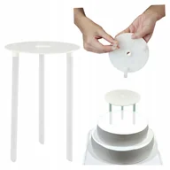 Dodatki do ciast w proszku - Stojak stelaż 26 cm wsporniki przekładka do tortu piętrowego 3 szt urodziny - miniaturka - grafika 1