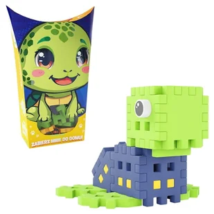 Marioinex Klocki Mini Waffle Małe Zwierzęta Konstrukcyjne Kieszonkowe Pocket Pets Żółw 25 El. 3+ - Klocki - miniaturka - grafika 1