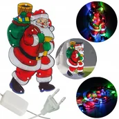 Ozdoby bożonarodzeniowe - Świecący Mikołaj LED NA SZYBĘ - miniaturka - grafika 1