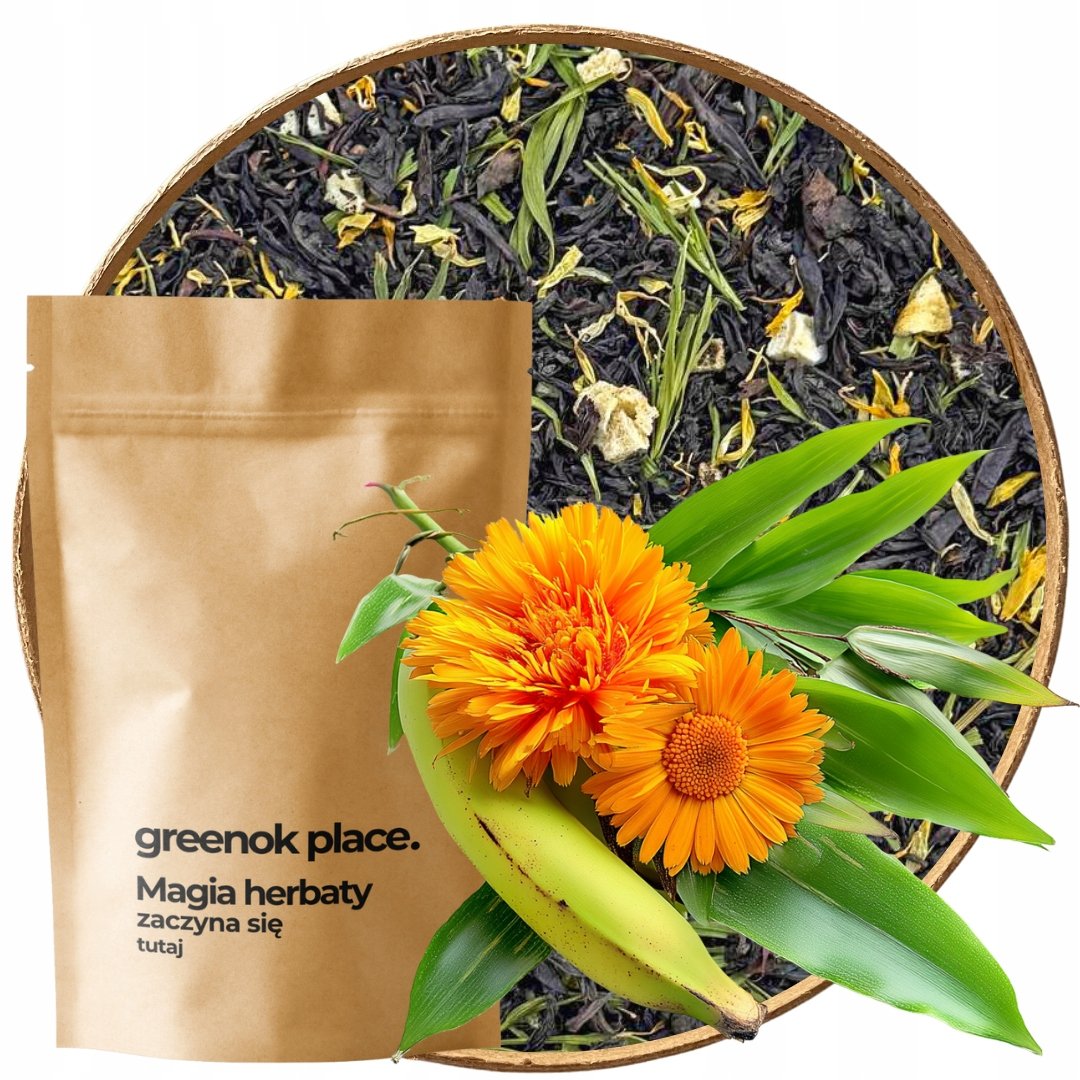 Herbata czarna Banana Dream 1000g banan nagietek egzotyczna Jakość