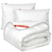 Poduszki - Kołdra Antyalergiczna Haftowana Całoroczna Silikon 200X220 Cm + Dwie Poduszki 70X80 Cm - miniaturka - grafika 1