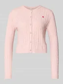 Koszulki i topy damskie - Kardigan o kroju shaped fit z mieszanki wiskozy model ‘KATIA’ - miniaturka - grafika 1