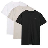 Koszulki męskie - T-shirt męski (ZESTAW KOSZULEK 3 SZT.) 3P-SS-4FWMM00TTSHM2256-91S MULTICOLOR Roz. XXL - miniaturka - grafika 1
