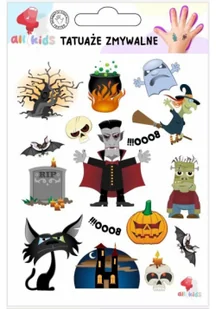Tatuaże zmywalne dla dzieci Halloween 1 - Pedagogika i dydaktyka - miniaturka - grafika 1