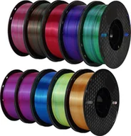Filamenty i akcesoria do drukarek 3D - filament do drukarek 3D, Silk PLA, waga 10 kg, mieszany kolor 10 kg - miniaturka - grafika 1