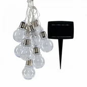 Lampy ogrodowe - Girlanda Solarna Ogrodowa Zewnętrzna ozdobna Łańcuch Świetlny 2M 10x ŻARÓWEK LED - miniaturka - grafika 1